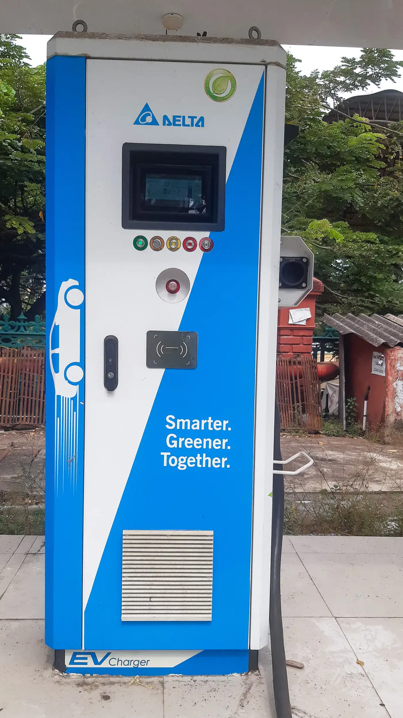 EV charging station at the Government Secretariat, Thiruvananthapuram
